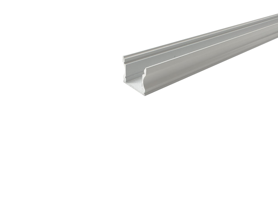1 Metre Standard Surface Mounted White Aluminium Profile, 14x17 mm