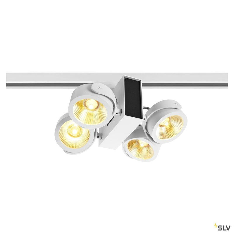 TEC KALU quad white/black 24° 3000K, incl. 3-circuit adapter