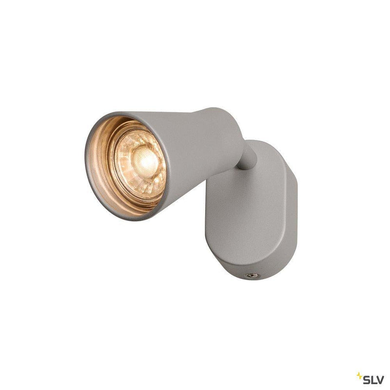 AVO CW Single, Indoor surface-mounted wall and ceiling light, QPAR51, silver, max. 50W