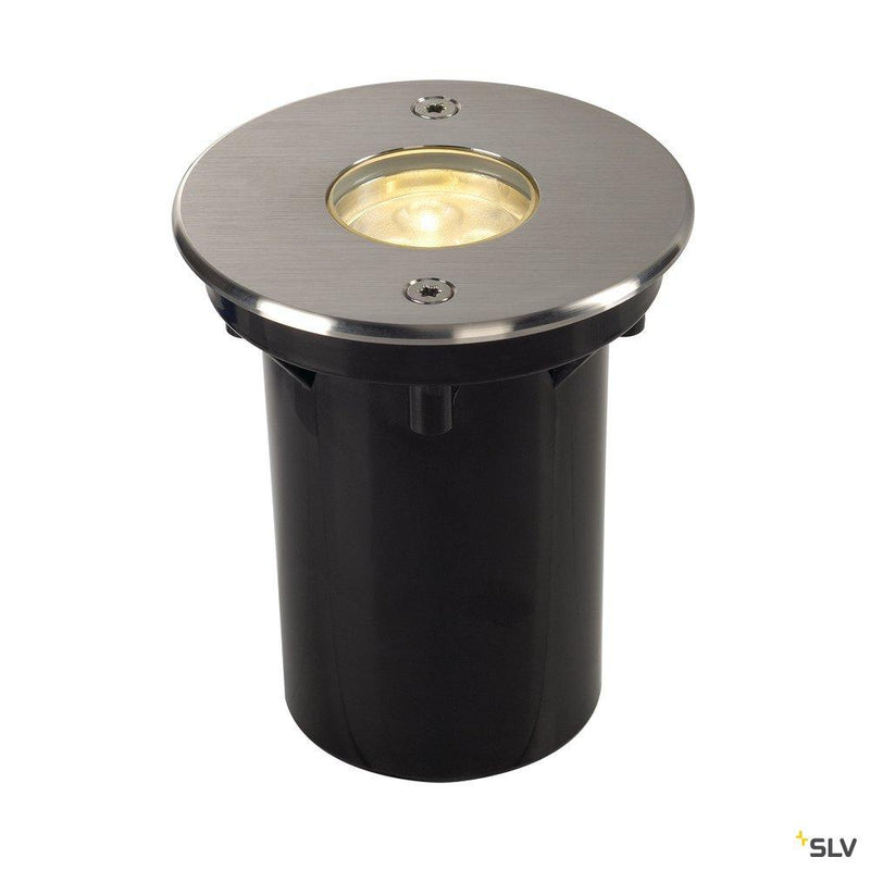 DASAR 920 outdoor LED inground fitting, round stainless steel 316 4000K IP67, 5.5W