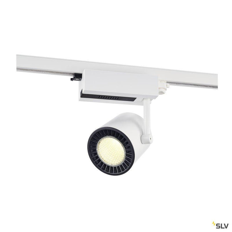 3~ SUPROS TRACK LED 3-circuit system luminaire white 4000K CRI90 60° reflector 2700lm incl. 3-circuit adapter