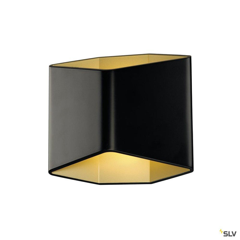 CARISO 2 WL Indoor LED surface-mounted wall light black/gold 2700K