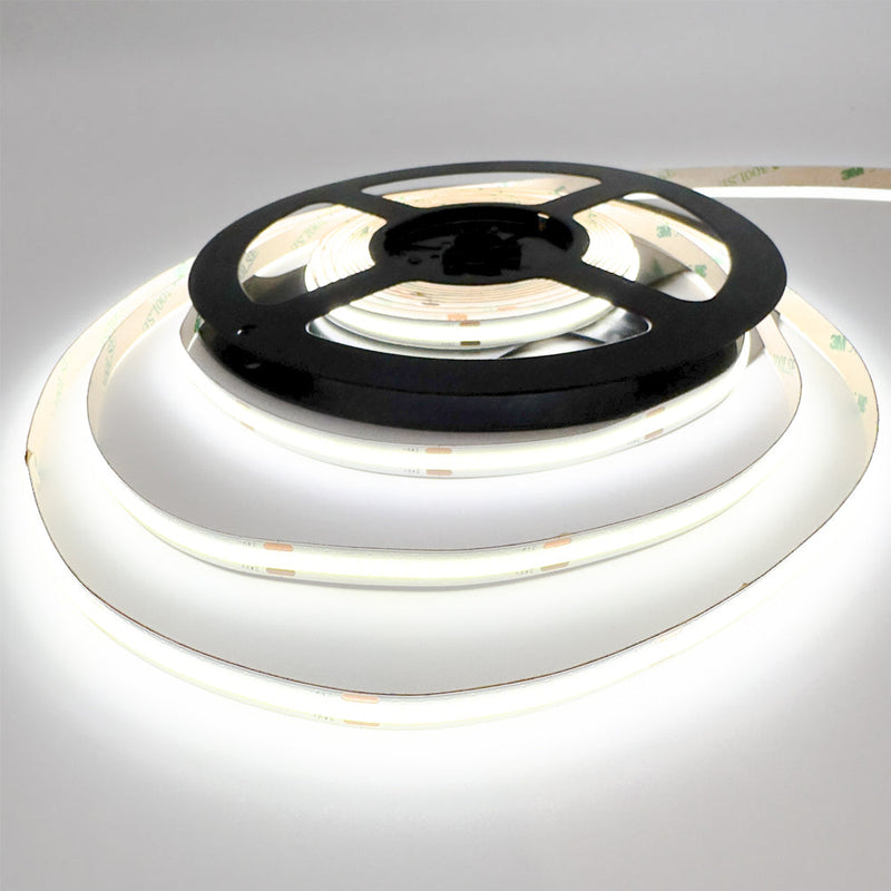 Single Colour LED COB Strip, 10 W/m IP20 24V 6500K 480 LEDs/m CRI>92 5 Metre