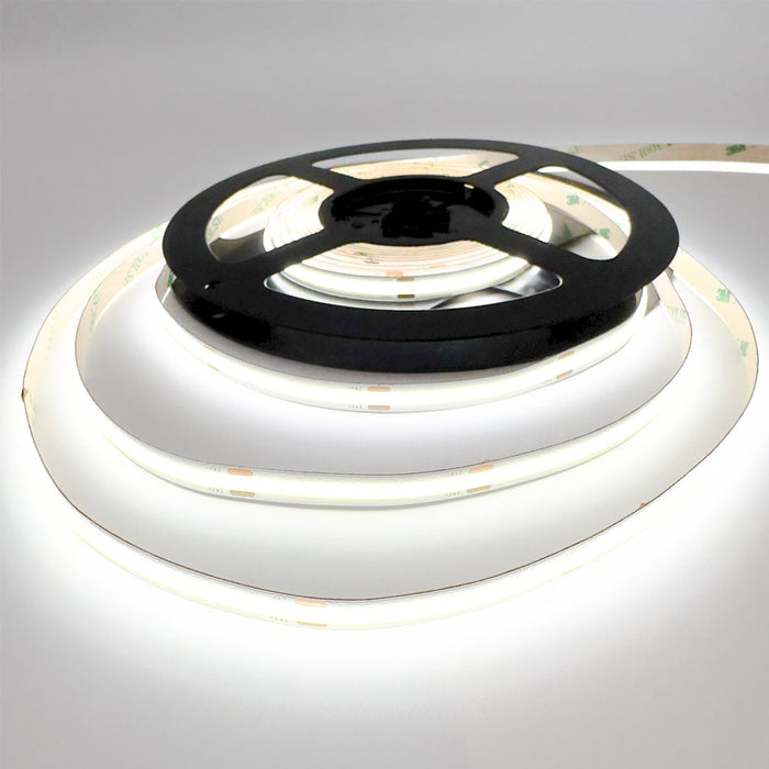 Single Colour LED COB Strip, 10 W/m IP20 24V 6500K 480 LEDs/m CRI>92 10 Metre