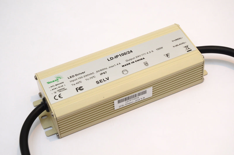 100 watt constant voltage LED driver 24V in IP67.