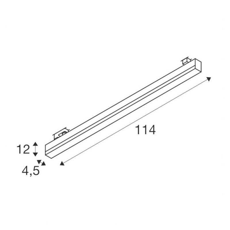 SIGHT, for SLV SIGHT high-voltage 3-circuit tracks, LED, 3000K, silver-grey, incl. 3-circuit adapter