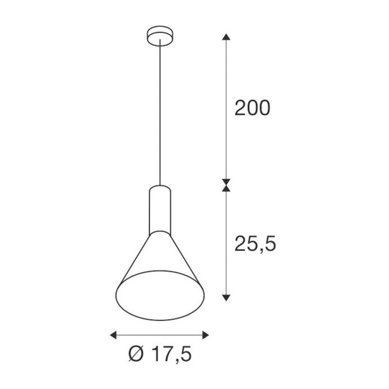PHELIA PD, indoor pendant, E27, white, max. 23W, 17.5cm