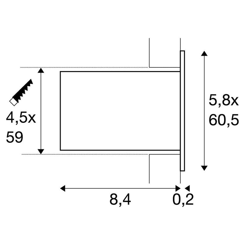 ANINDA LED Wall and Recessed ceiling luminaire, short, white, 3000K, 90°