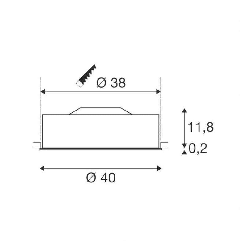 MEDO 40 LED Recessed ceiling luminaire, white, 1-10V, 3000K