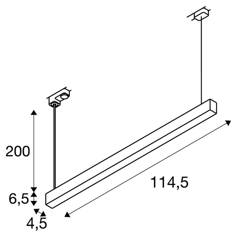 SIGHT TRACK, silver-grey, 3000K, 40W, incl. 3-circuit adapter