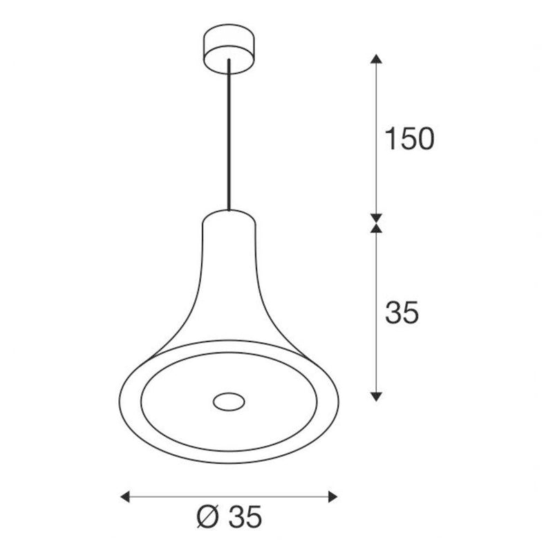 BATO 35 PD, LED Indoor pendant light, brass, LED, 2500K