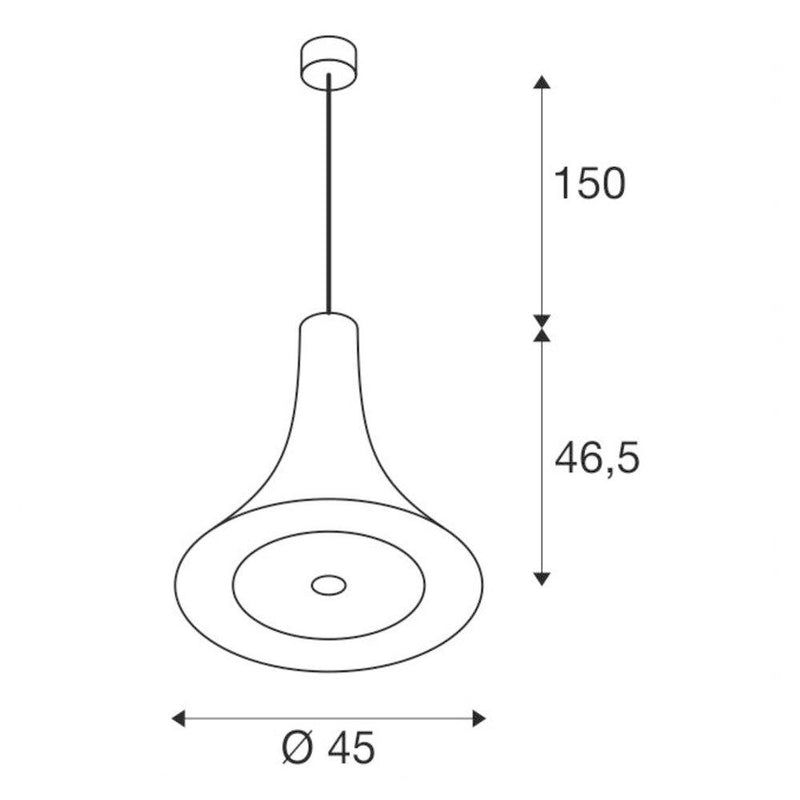 BATO 45 PD, LED Indoor pendant light, black/brass, LED, 2700K