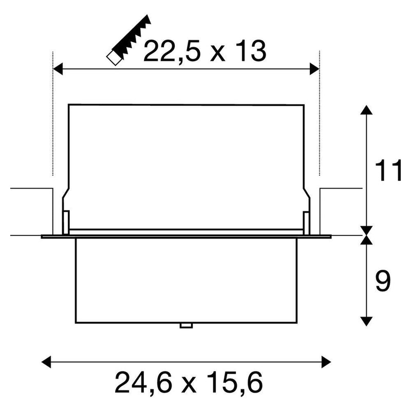 ALAMEA LED Recessed ceiling luminaire, white, 4000K, 45W