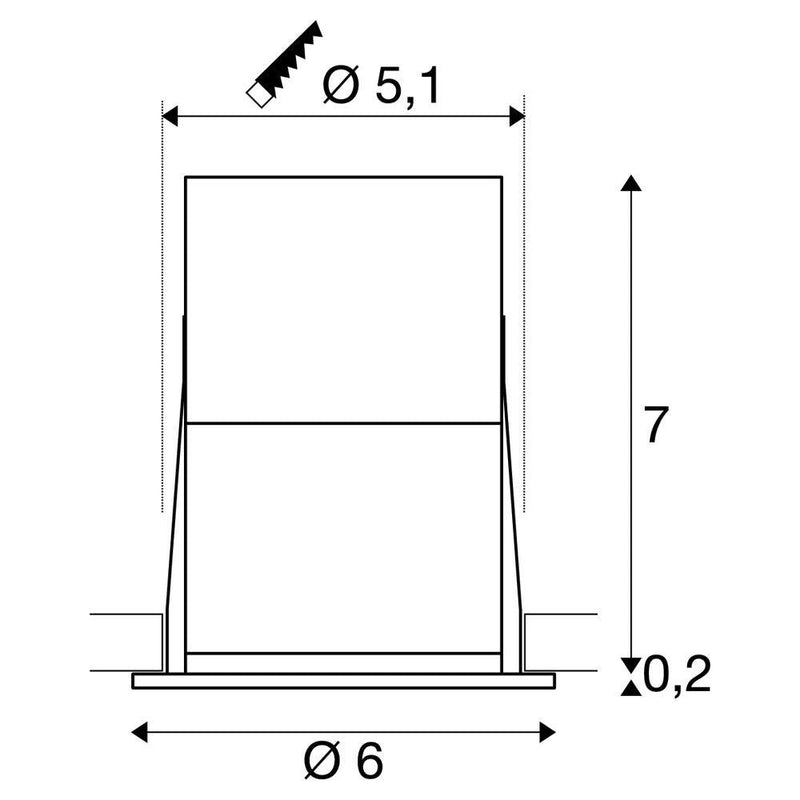 TRITON MINI DL, LED indoor recessed ceiling light, black/gold, 2700K, 15°