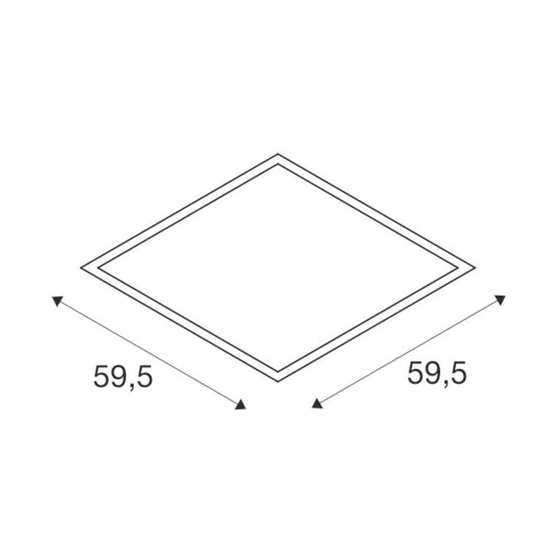 I-VIDUAL PANEL 600x600, LED Indoor recessed ceiling light, UGR<19 3000K