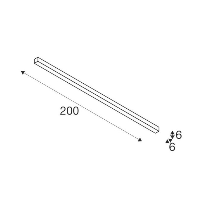 Q-LINE CL, LED Indoor surface-mounted ceiling light, 2m, BAP, silver, 3000K