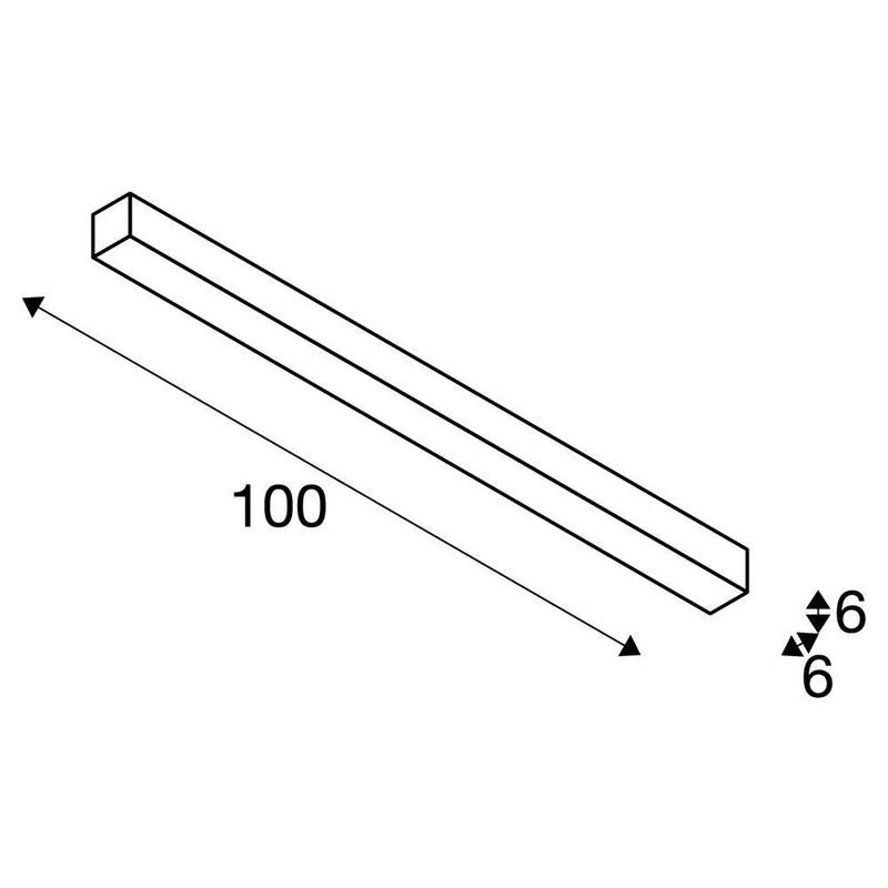 Q-LINE CL, LED Indoor surface-mounted ceiling light, 1m, BAP, silver, 4000K
