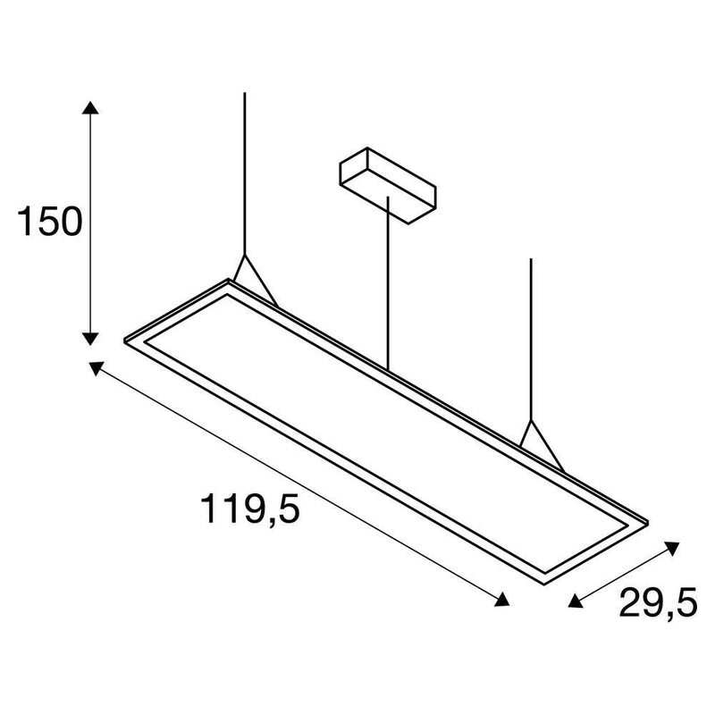 I-PENDANT PRO 1195x295mm, LED Indoor recessed ceiling light, UGR<19 3000K