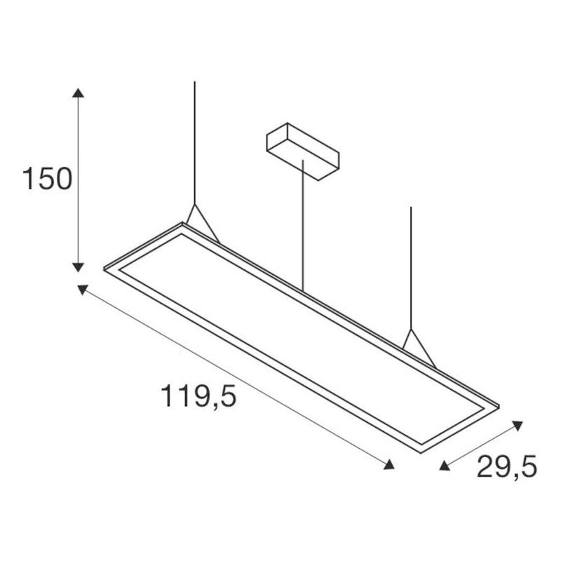 I-PENDANT PRO, LED Indoor pendant light, 1195x295mm, UGR<19 3000K