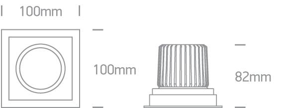 WHITE LED 12W WW IP20 700mA 40deg ADJUSTABLE SEMI DARK LIGHT.