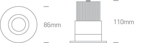 WHITE COB LED 12W WW 700mA IP65 DARK LIGHT.