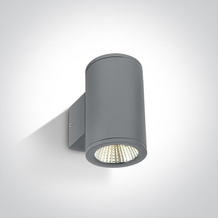 GREY COB LED 2x6W WW IP54 230V.