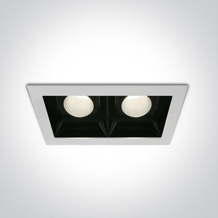 WHITE COB LED 2x20W CW 30deg 230V.