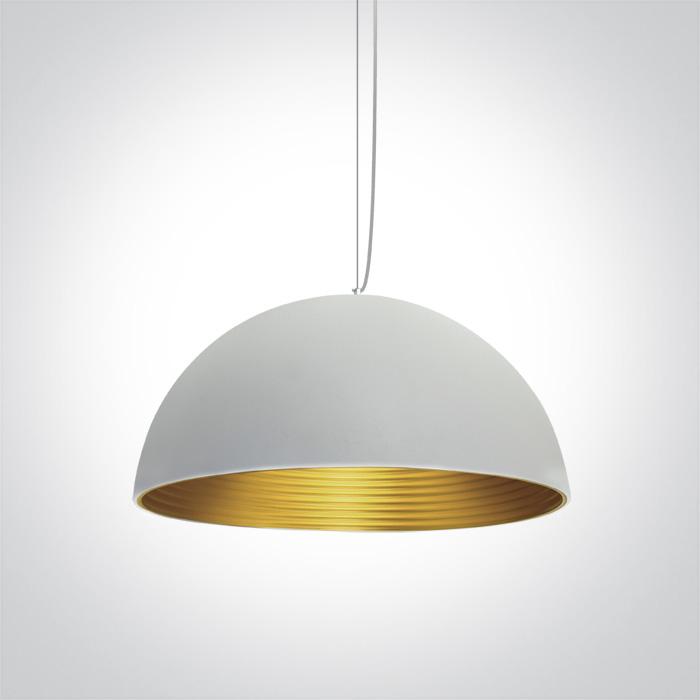 WHITE E27 20W BRASS REFLECTOR.
