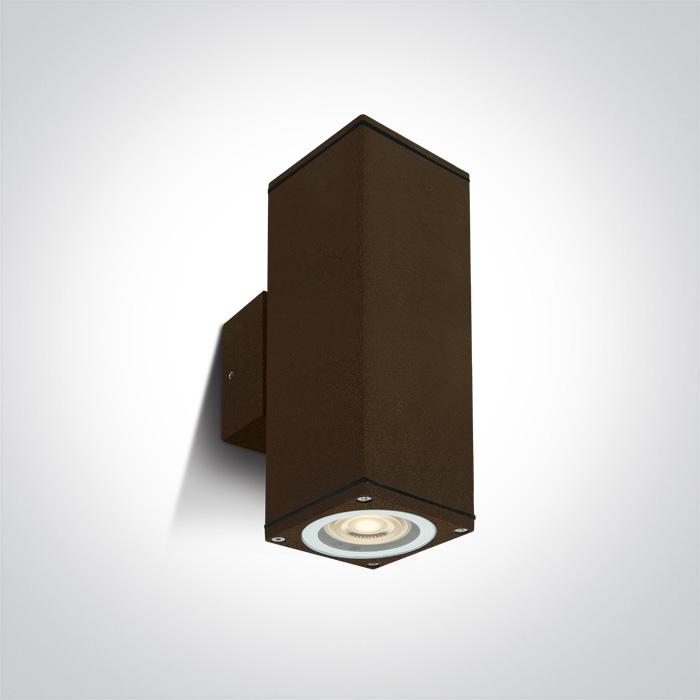 RUST BROWN WALL 2xGU10 10w IP54 100-240V