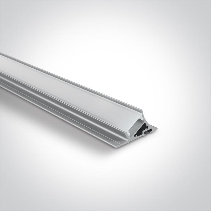 SHELF PROFILE 2m + PC semi Opal diffuser.