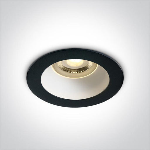 BLACK GU10 10W WHITE REFLECTOR DARK LIGHT.