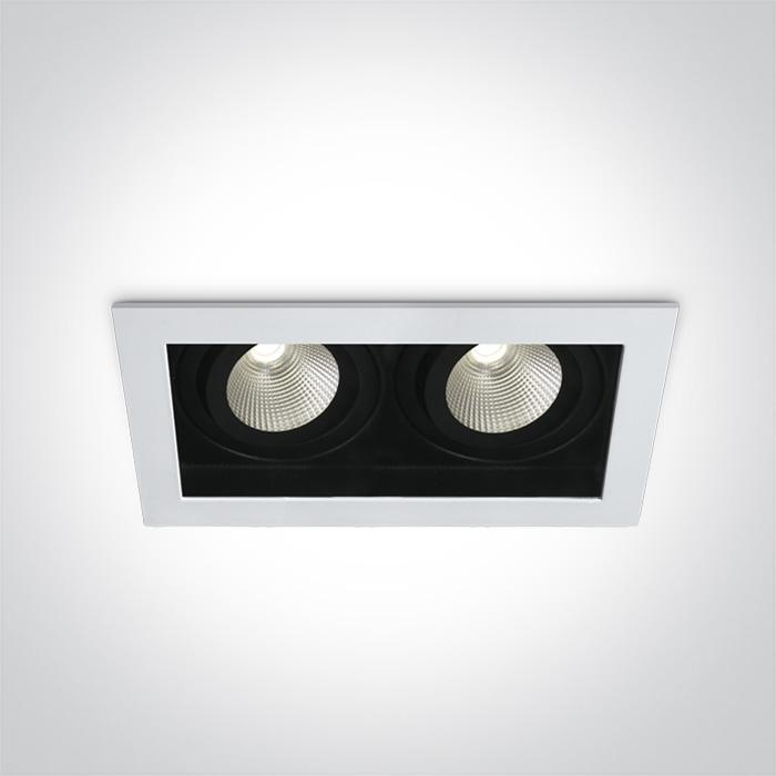WHITE LED 2x12W CW IP20 700mA 40deg ADJUSTABLE SEMI DARK LIGHT.