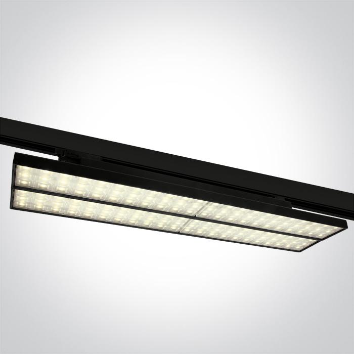 BLACK SMD LED 50W WW LINEAR TRACK LIGHT ADJUSTABLE 230V
