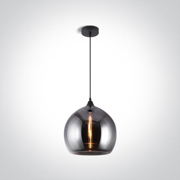 DARK CHROME PENDANT 12W E27.