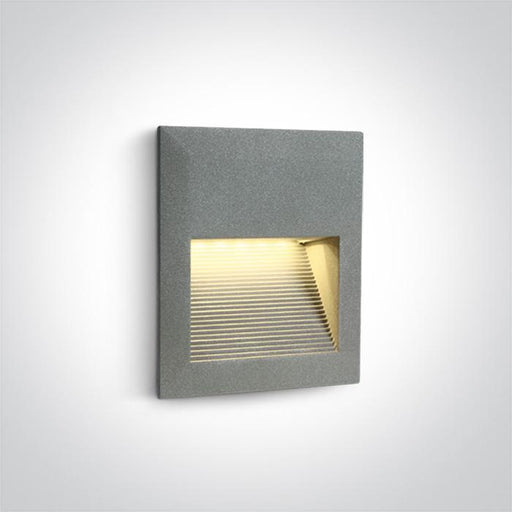 GREY WALL RECESSED LED WW IP54 230V.