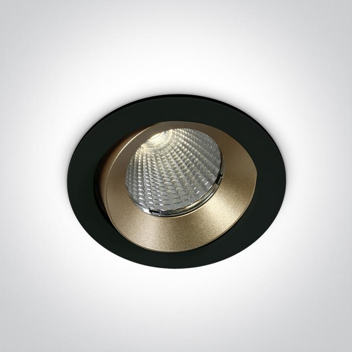 BLACK COB LED 12W WW 40deg 700mA IP65 DARK LIGHT.