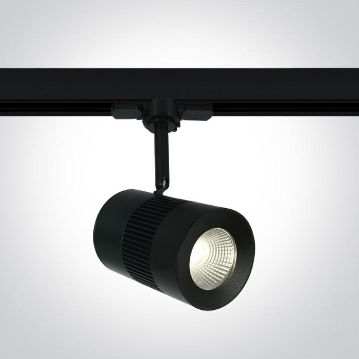 BLACK COB LED 15w CW TRACK SPOT 45deg 230v.