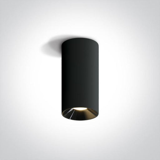 BLACK LED CYLINDER 15W WW 45deg 230V.