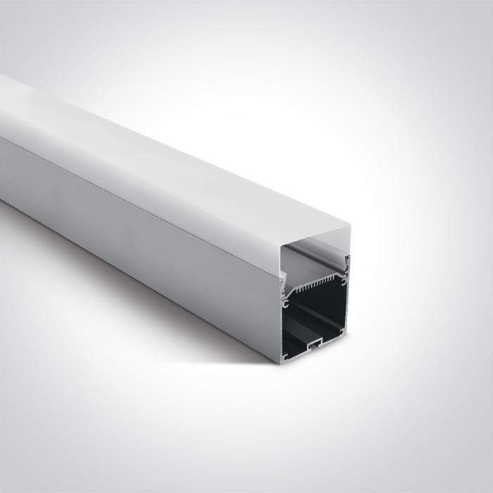 SURFACE PROFILE 2m FOR 40mm STRIPS + PC OPAL DIFF.