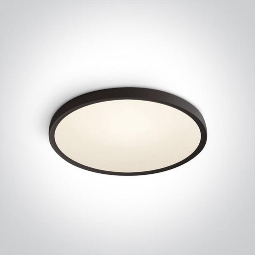 BLACK SUPER SLIM ROUND LED PLAFO 40W WW IP20 230V.