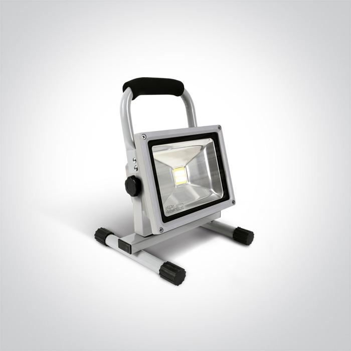GREY LED 20w CW IP65 RECHARGEABLE 100-240v.