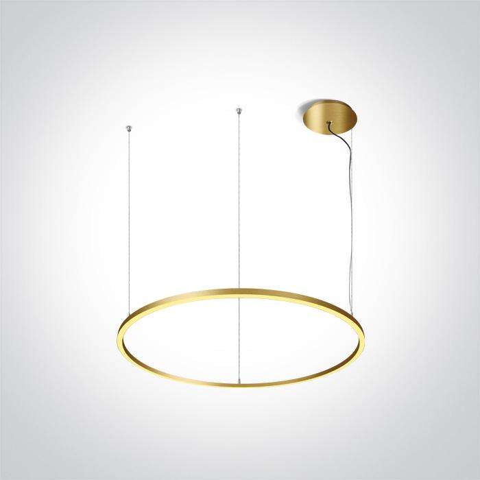 BRUSHED BRASS PENDANT LED 65W WW IP20 230V