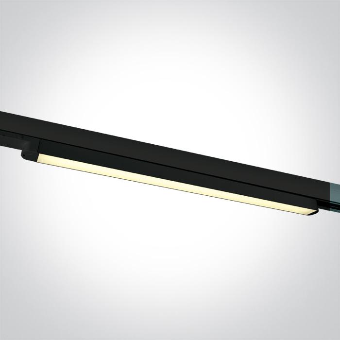 BLACK LED 16W WW LINEAR TRACK LIGHT 100-240V.