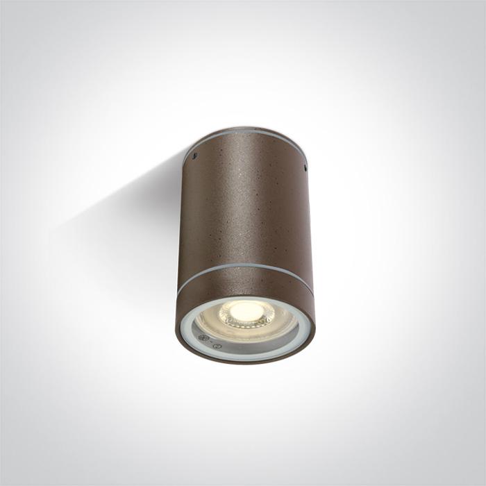 RUST BROWN CYLINDER GU10 10w IP54.