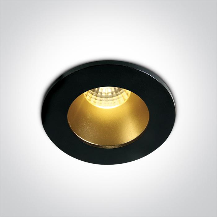 BLACK/BRASS  LED WW 1W/350mA 3W/700mA DARK LIGHT.