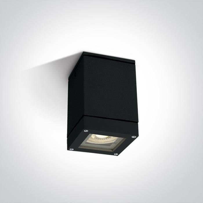 BLACK SQUARE CEIL GU10 10w IP54.