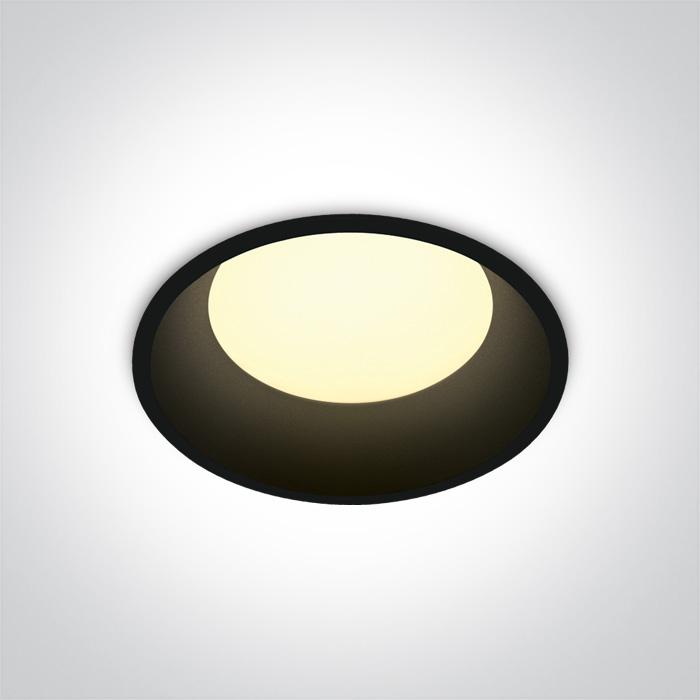 BLACK LED 9w WW IP20 230V 100deg DARK LIGHT.