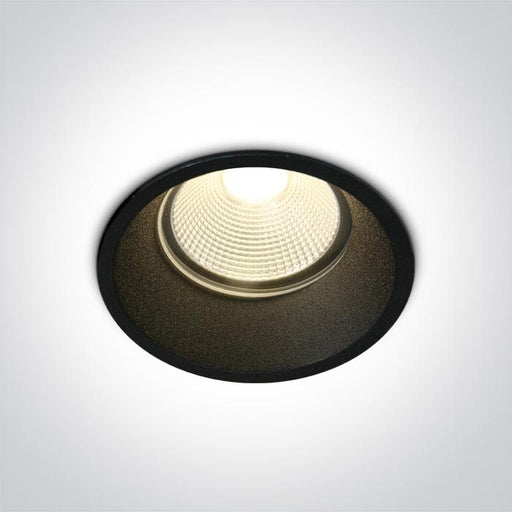 BLACK COB LED 12w WW 700mA 38deg IP44 SEMITRIMLESS.