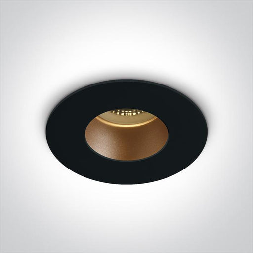 BLACK GU10 10W BRASS REFLECTOR DARK LIGHT.