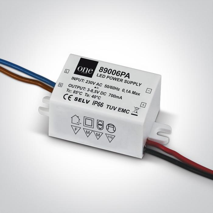 DRIVER 700mA 2-6W LED IP66 230V.